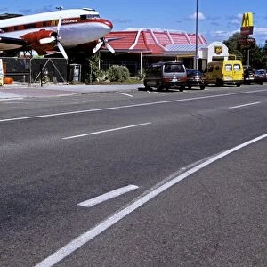 Douglas DC3 at a McDonalds restaurant in New Zealand