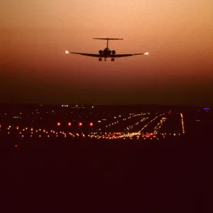 Sunset landing MD80