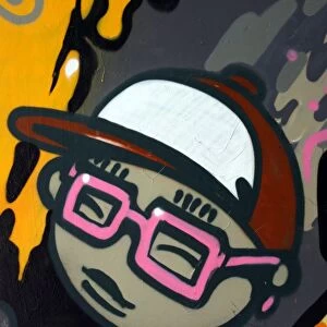 Japanese boy, Taiwanese graffiti, Taipei, Taiwan