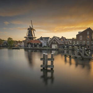 De Adriaan Windmill, Haarlem, Amsterdam district, Papentorenvest, Randstad, North Holland