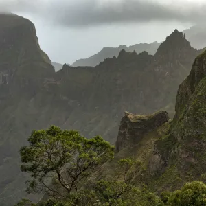 africa, Cape Verde, Santo Antao. view from the old panoramic road