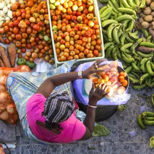 African market, Assomada, Santiago Island, Cape Verde