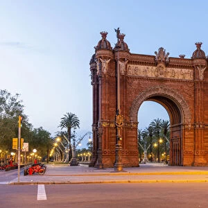 Arc de Triomf triumphal arch, Barcelona, Catalonia, Spain