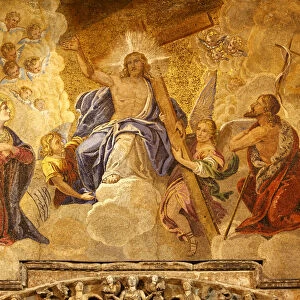 Architectural Mosaic of the Front Facade of the Basilica di San Marco, Venice, Veneto