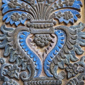Armenia, Echmiadzin, Detail of entrance to Saint Hripsima Cathedral - Echmiadzin