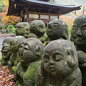 Asia, Japan. Kyoto, Sagano, Arashiyama, Otagi Nenbutsu dera temple, stone images