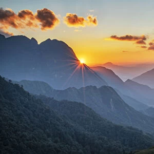 Asia, Vietnam, Hoang Lien Son Mountain landscape