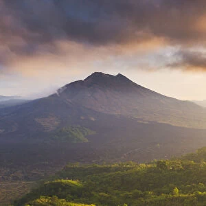 Bangli Regency, Bali, Indonesia, South East Asia. High angle view of the Mount Batur