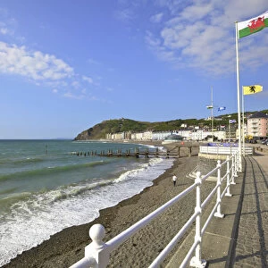 The Beach and Promenade at Aberystwyth, Cardigan Bay, Wales, United Kingdom, Europe