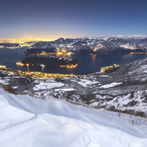 Brescia prealpi in winter season, Brescia province, Lombardy district, Italy
