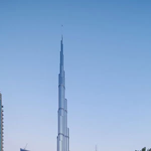 Burj Khalifa Skyscraper at twilight, Downtown, Dubai, United Arab Emirates