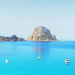 Cala d Hort and Es Vedra Islets, Ibiza, Balearic Islands, Spain