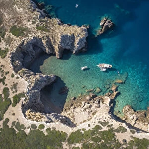 Cala Sorrentino on Isola di Capraia. Tremiti Islands, Foggia district, Puglia, Italy