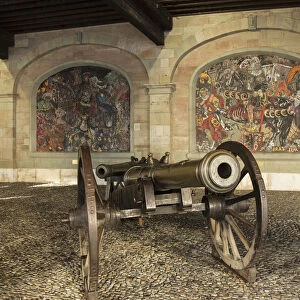 Cannons outside the Town Hall, Old Town, Geneva, Switzerland