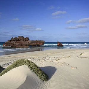 Cape Verde, Boavista, Cabo Santa Maria Beach, Wreck of the Santa Maria Mercantile ship
