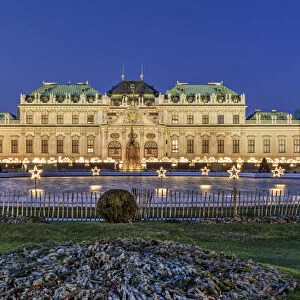 Christmas lights, Upper Belvedere Palace, Vienna, Austria