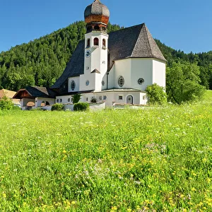 Church at Oberau, Berchesgaden, Bavaria, Germany, Europe
