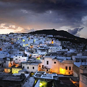 The city of Tetouan at sunset. A UNESCO World Heritage Site. Morocco