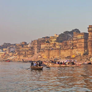 Cityscape from Ganges, Varanasi, Uttar Pradesh, India