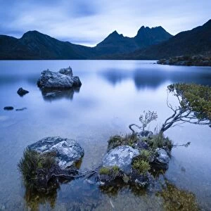 Cradle Mountain National Park, Tasmania, Australia. Dove lake at sunrise