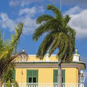 Cuba, Trinidad, Plaza Mayor, Brunet Palace now the Museum Romantico