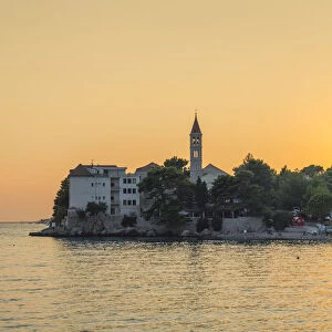 The Dominican Monastery on Glavica peninsula at sunset