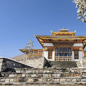Druk Wangyel Monastery at Dochula Pass, Bhutan. Elevation 3, 129m
