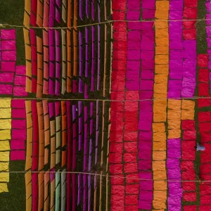 Multicolor Cloth Print under Sunlight Multicolor Cloth Print under Sunlight