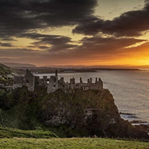 Dunluce Castle at Sunset, Co. Antrim, Northern Ireland