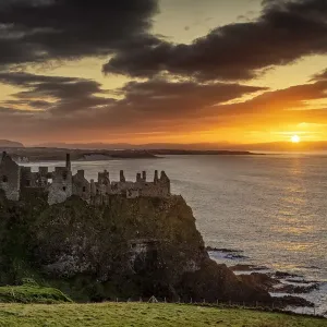 Dunluce Castle Print at Sunset, Northern Ireland