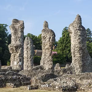 England, East Anglia, Bury St. Edmunds, The Abbey Ruins