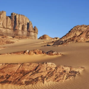 Erosion landscape in Tassili du Hoggar - Algeria, Tassili Hoggar, Tin Akaschaker - Sahara