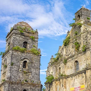 The facade and bell tower of Paoay Church (Saint Augustine Church), Paoay