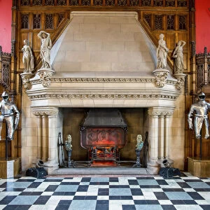 Fireplace in the Great Hall at Edinburgh Castle, Edinburgh, City of Edinburgh, Scotland