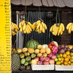Fruit Stall, Vientiane, Laos, Indochina, Asia