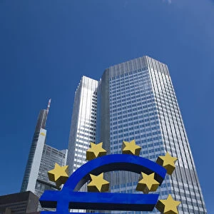Germany, Hessen, Frankfurt-am-Main, Willy Brandt Platz, Euro Tower, European Central Bank