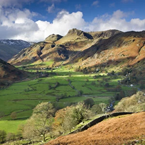 Great Langdale and the Langdale Pikes, Lake District National Park, Cumbria, England