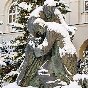 Homagium Monument showing Pope John Paul II and Primate Stefan Wyszynski