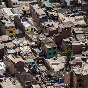House Roofs seen from the San Cristobal Hill, Lima, Peru