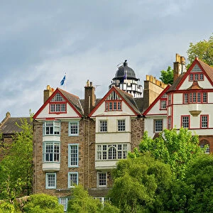 Houses at Ramsay Garden, UNESCO, Old Town, Edinburgh, Lothian, Scotland, UK