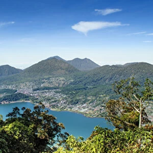 Indonesia, Bali, Bedugul, Pelaga village, Mount Catur. View of the Bedugul Caldera