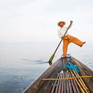 Inle lake, Nyaungshwe township, Taunggyi district, Myanmar (Burma). Local fisherman
