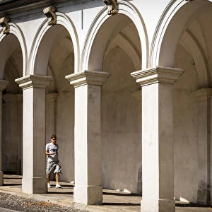 Italy, Italia. Veneto. Vicenza. Santuario di Monteberico. Monte Berico arcades