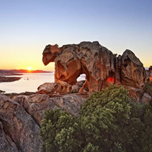 Italy, Sardinia, Olbia-Tempio district, Palau, The Roccia dell Orso (Bear Rock)