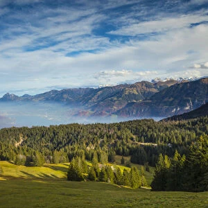 Landscape above Sarnersee, Obwalden, Switzerland