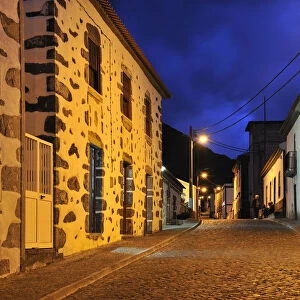 The little village of Faja Grande at night. The westernmost location in Europe. Flores