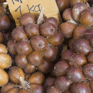 Malaysia, local fruits in a market stall