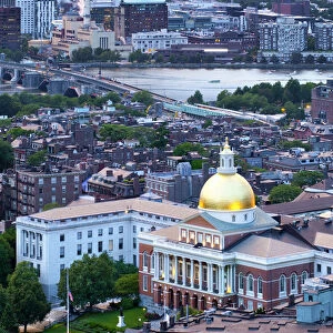 Massachusetts, Boston, State House, Cambridge, Charles River