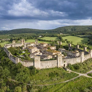 Monteriggioni village. It is a complete walled medieval town in the Siena Province of