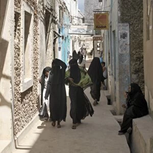 One of the narrow shopping streets in Lamu town